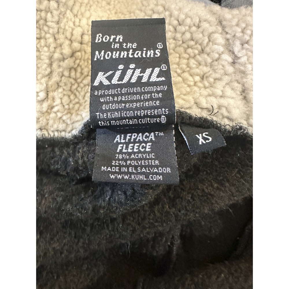 Kuhl Apres Alfpaca Fleece Full Zip Hooded Jacket Sherpa Brown Cozy Warm Size XS - Picture 8 of 16